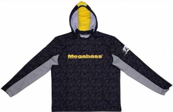 Megabass Sweat Game Hoodie Camiseta técnica color negro